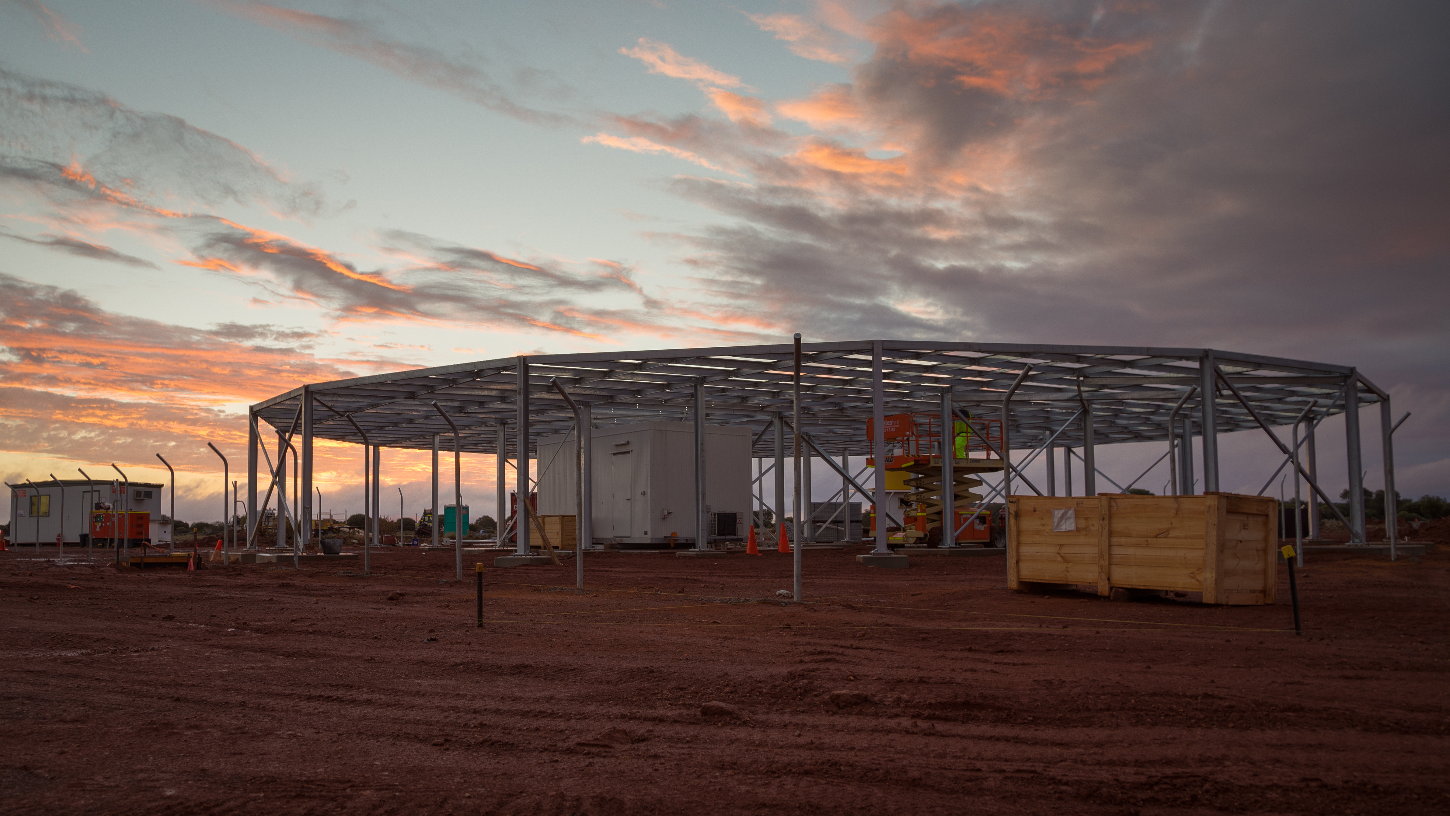 Counterpoise facility at dusk